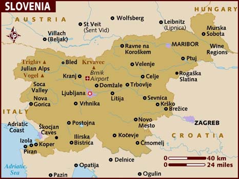 Übersichtskarte Slowenien